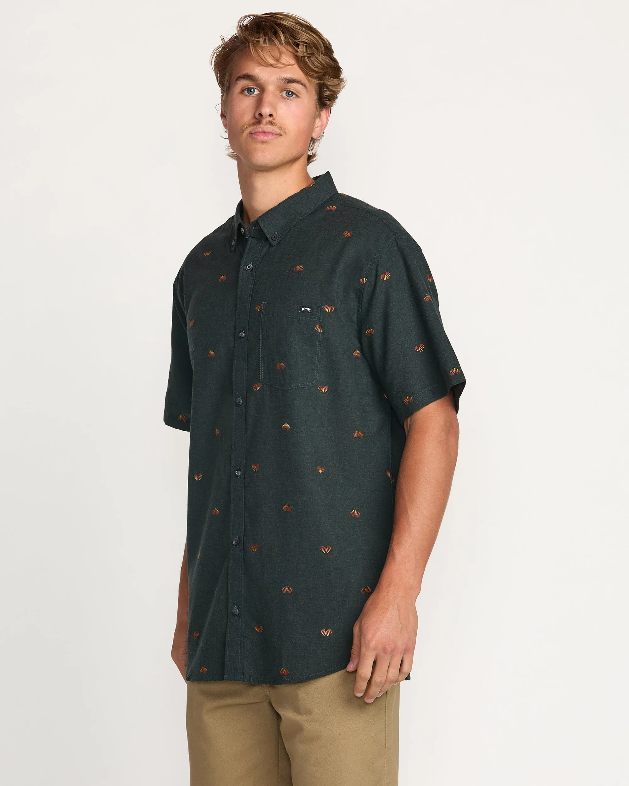 All Day Jacquard Short Sleeve Shirt - Stealth Billabong
