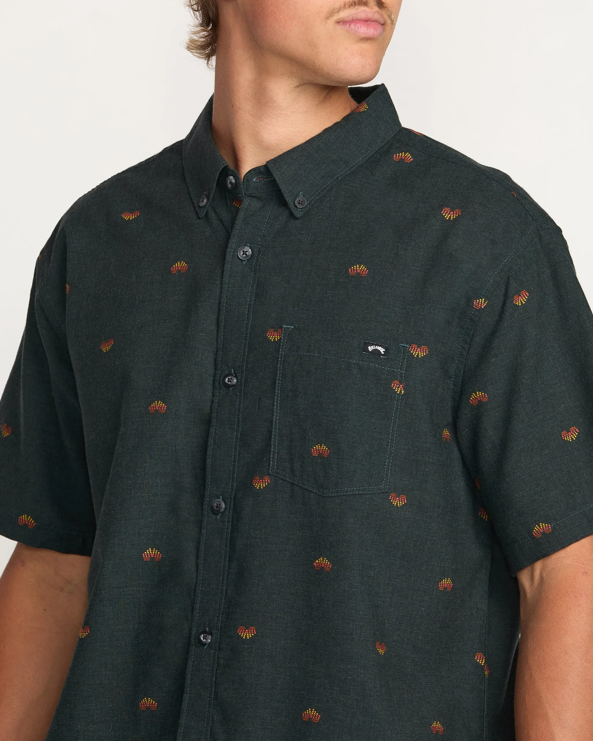 All Day Jacquard Short Sleeve Shirt - Stealth Billabong