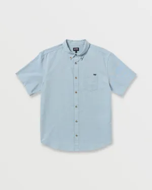 All Day Short Sleeve Shirt - Powder Blue Billabong
