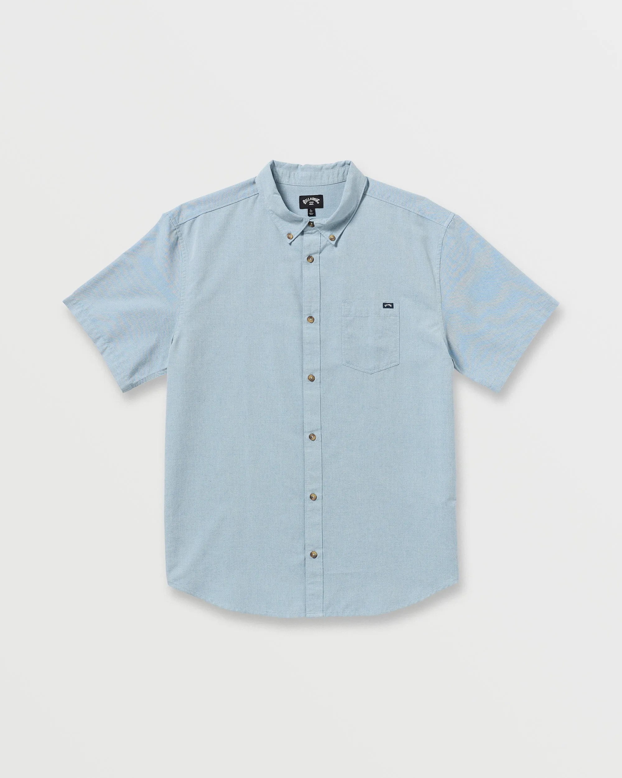 All Day Short Sleeve Shirt - Powder Blue Billabong