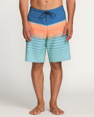 All Day Stripe Pro Performance 20" Boardshorts - Deep Blue Billabong