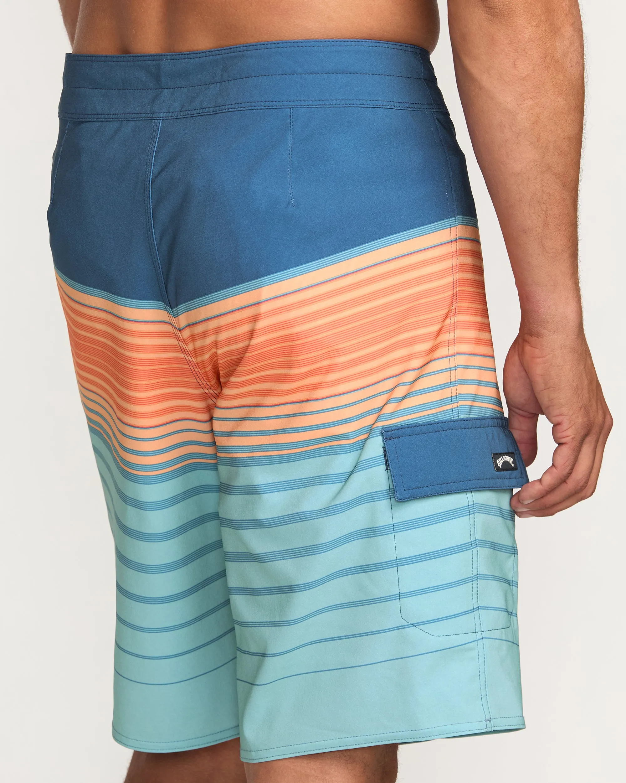 All Day Stripe Pro Performance 20" Boardshorts - Deep Blue Billabong