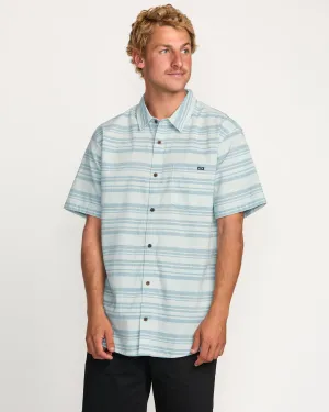 All Day Stripe Short Sleeve Shirt - Ash Blue Billabong