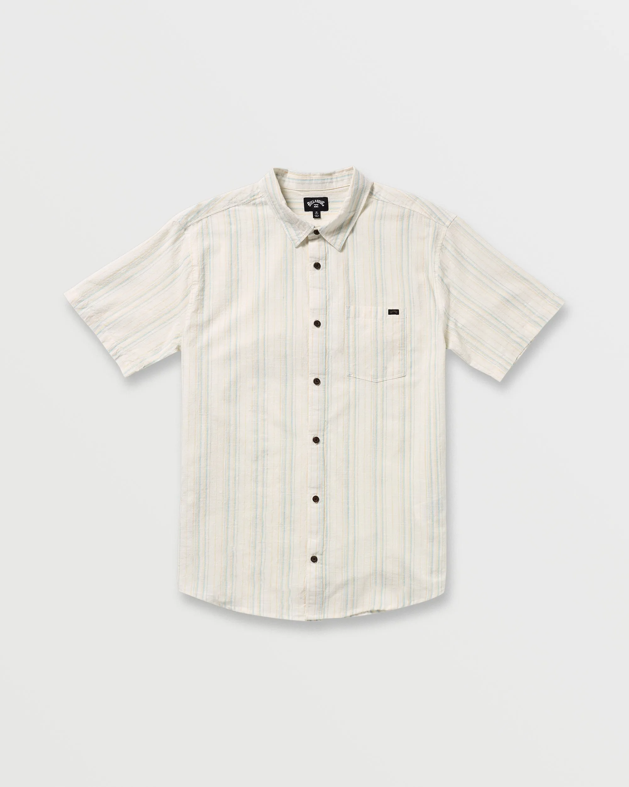 All Day Stripe Short Sleeve Shirt - Off White Billabong