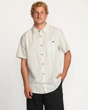 All Day Stripe Short Sleeve Shirt - Off White Billabong