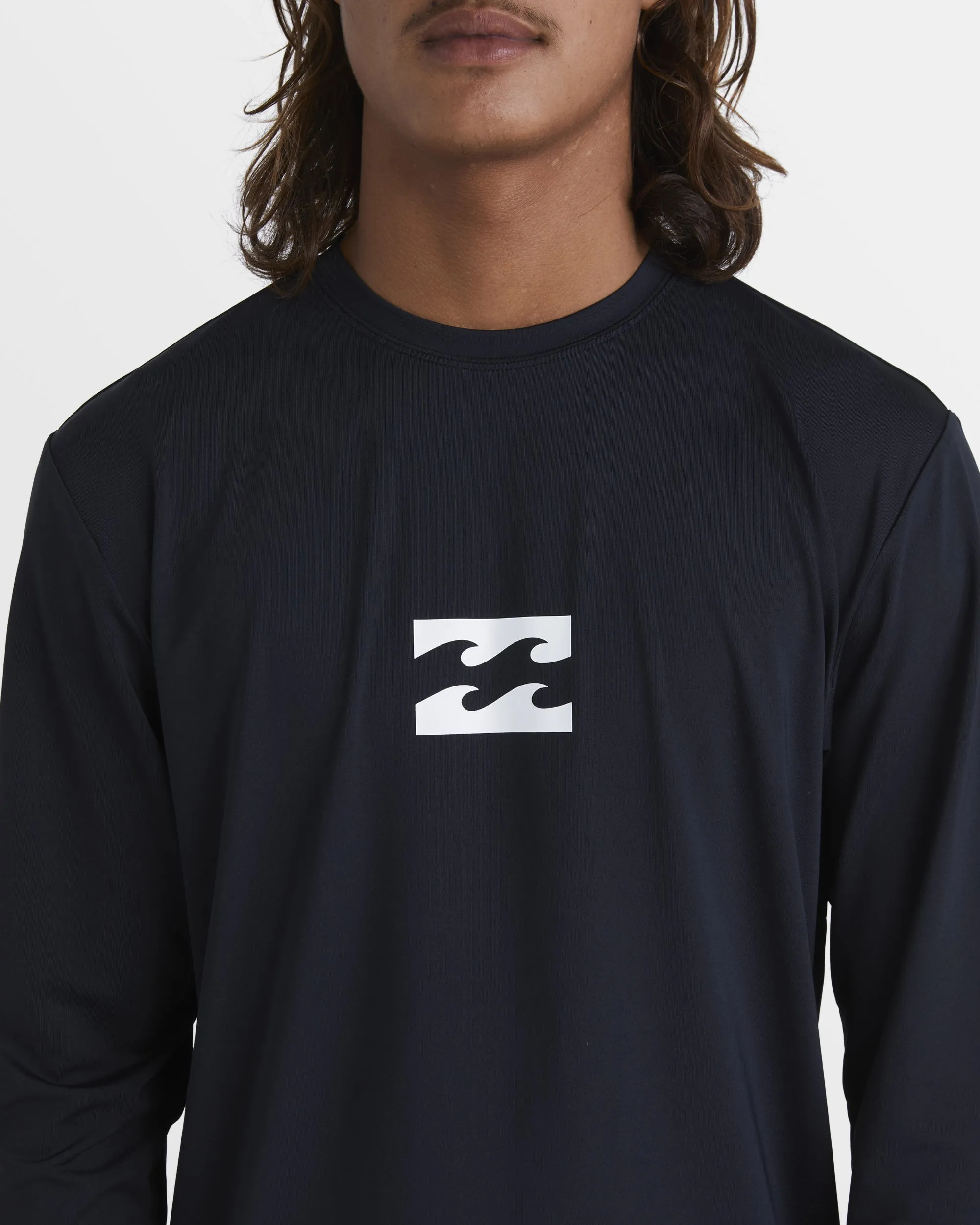 All Day Wave Loose Fit Long Sleeve Surf Tee - Black Billabong