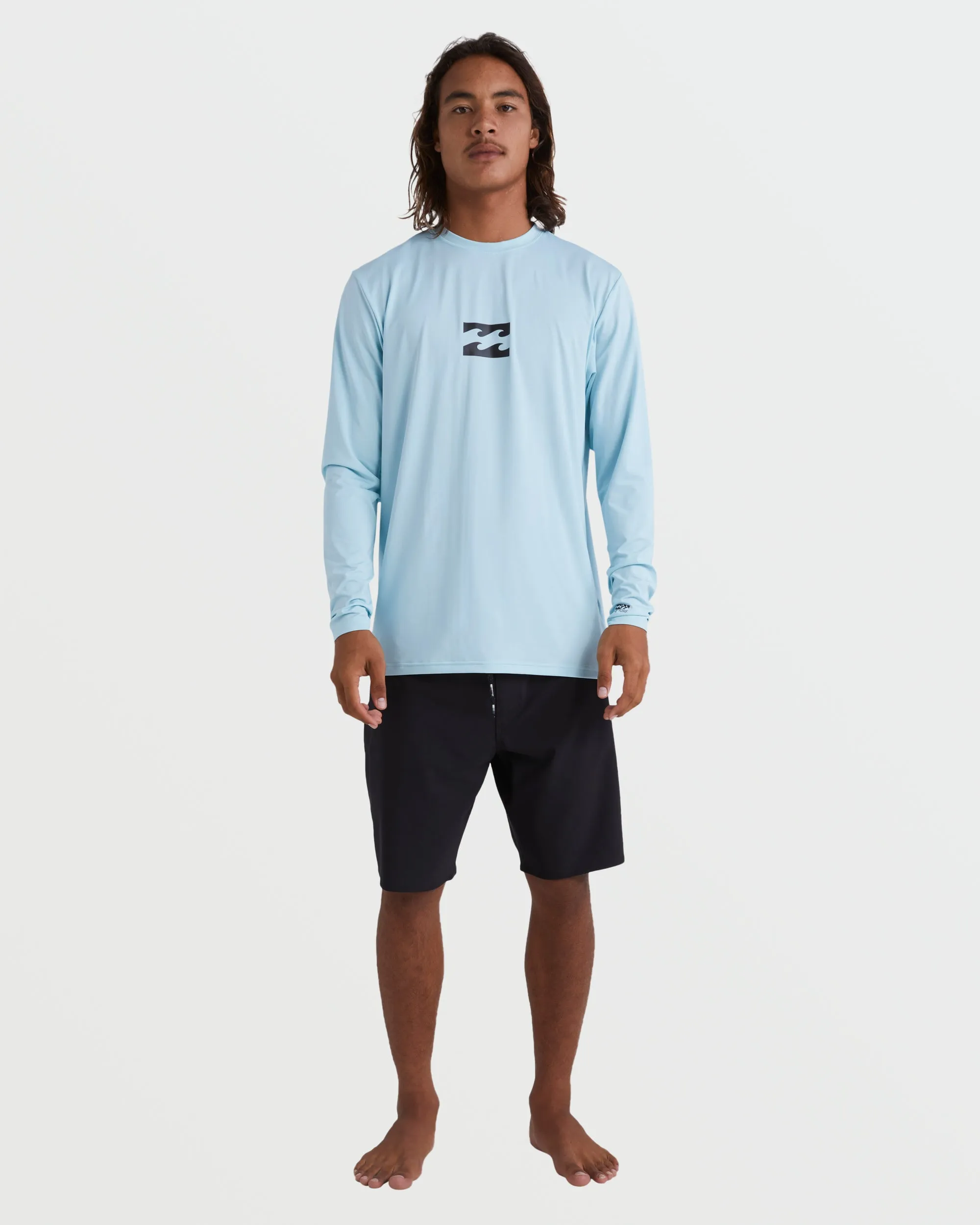 All Day Wave Loose Fit Long Sleeve Surf Tee - Coastal Blue Billabong