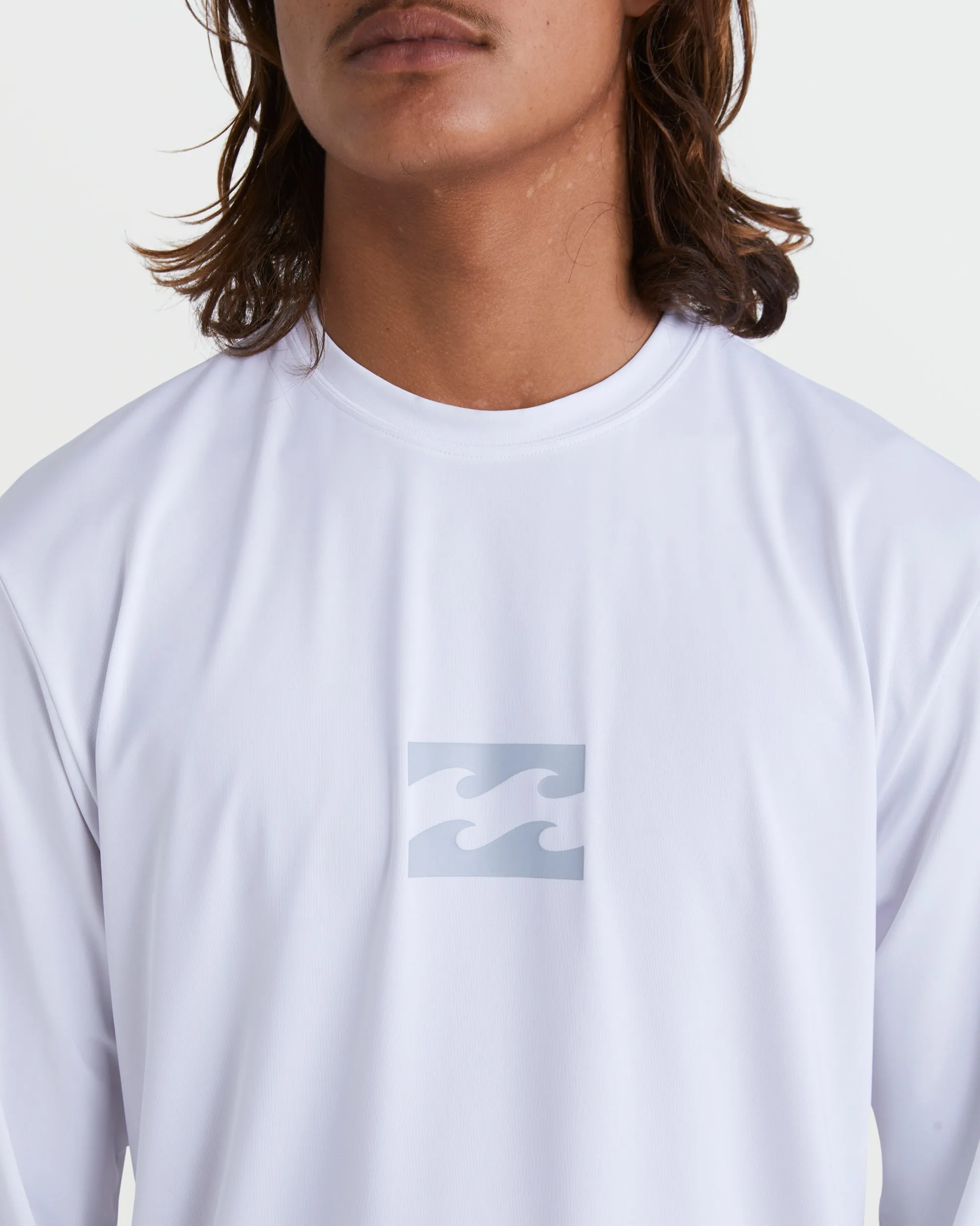 All Day Wave Loose Fit Long Sleeve Surf Tee - White Billabong