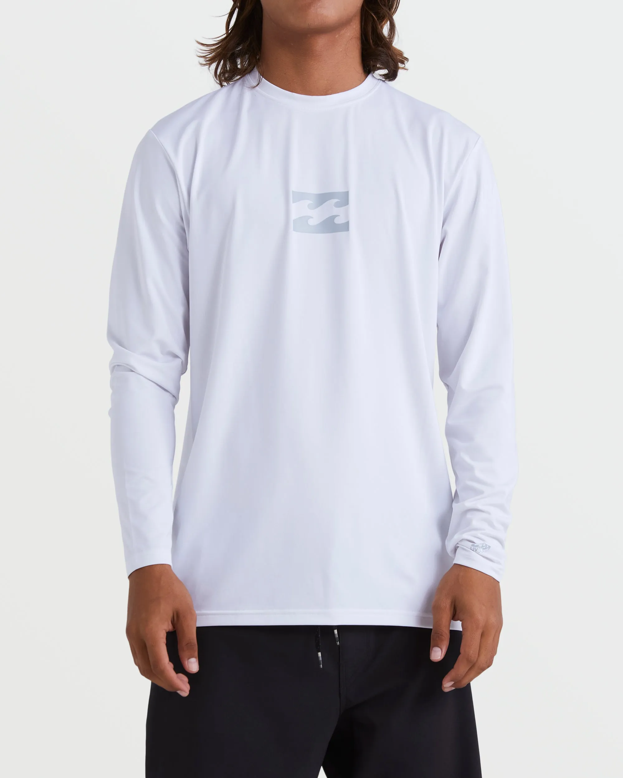 All Day Wave Loose Fit Long Sleeve Surf Tee - White Billabong