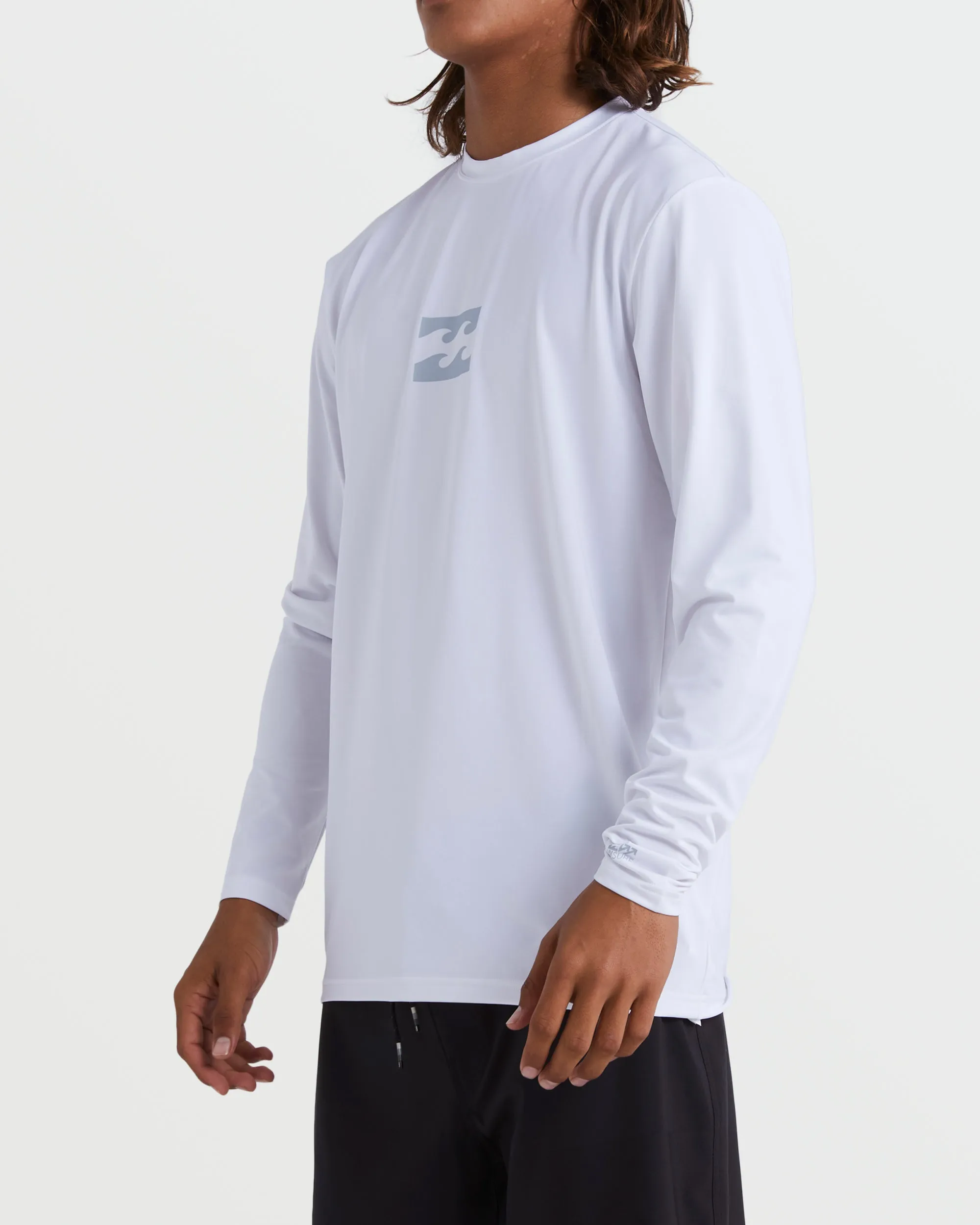 All Day Wave Loose Fit Long Sleeve Surf Tee - White Billabong