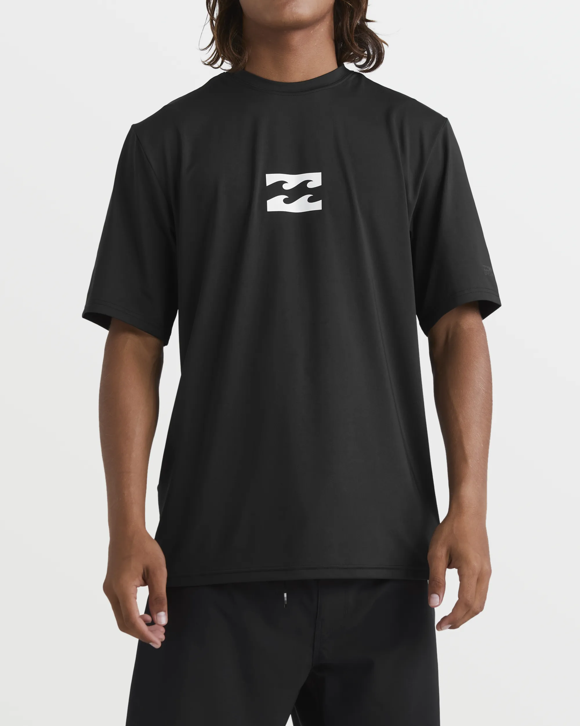 All Day Wave Short Sleeve Rashguard - Black Billabong