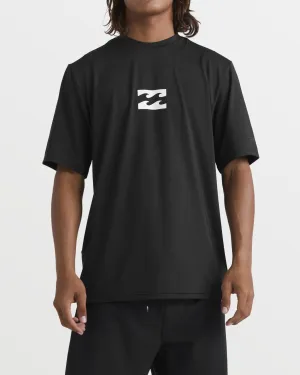 All Day Wave Short Sleeve Rashguard - Black Billabong