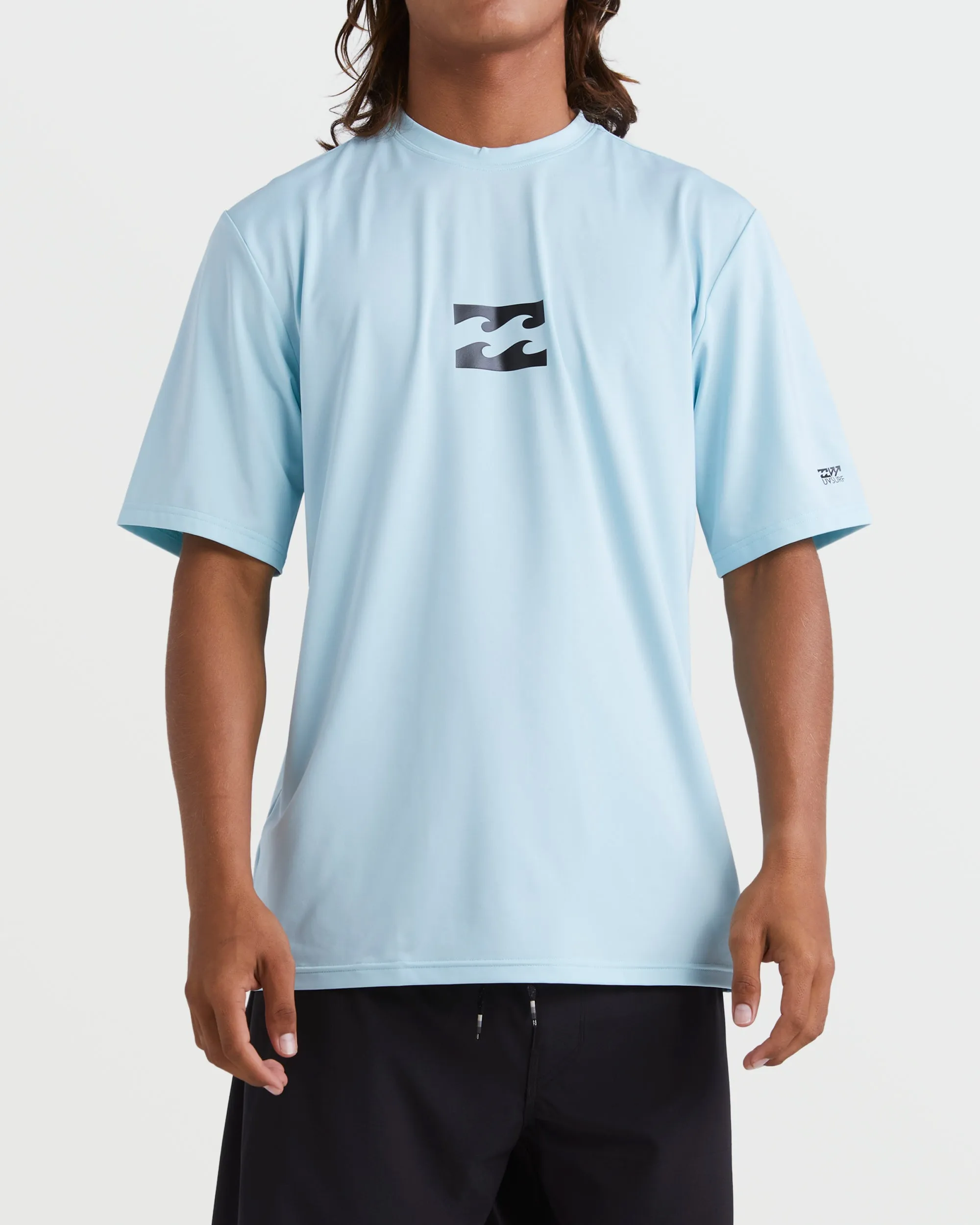 All Day Wave Short Sleeve Rashguard - Coastal Blue Billabong