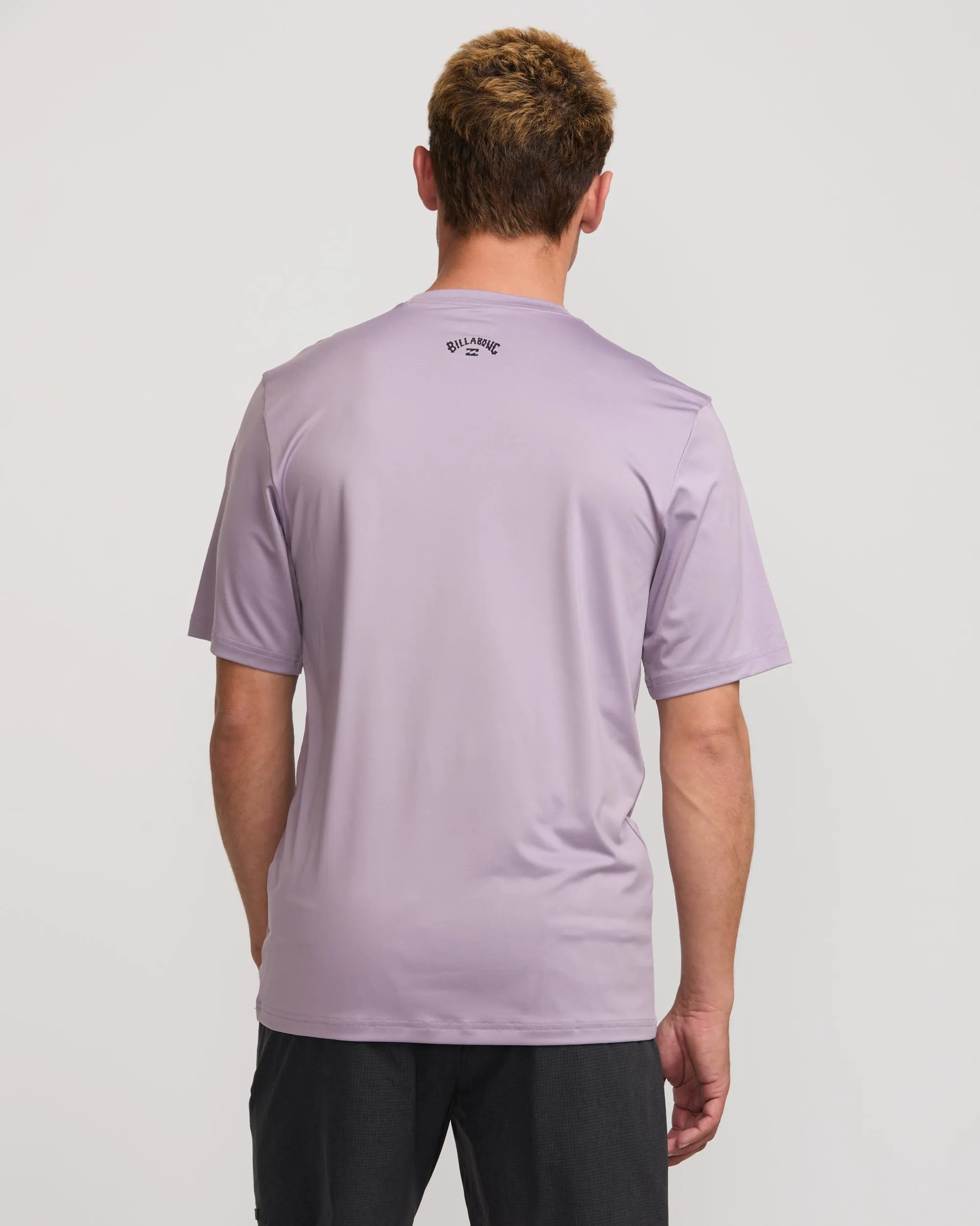 All Day Wave Short Sleeve Rashguard - Light Purple Billabong