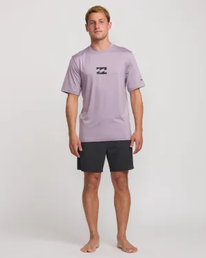 All Day Wave Short Sleeve Rashguard - Light Purple Billabong