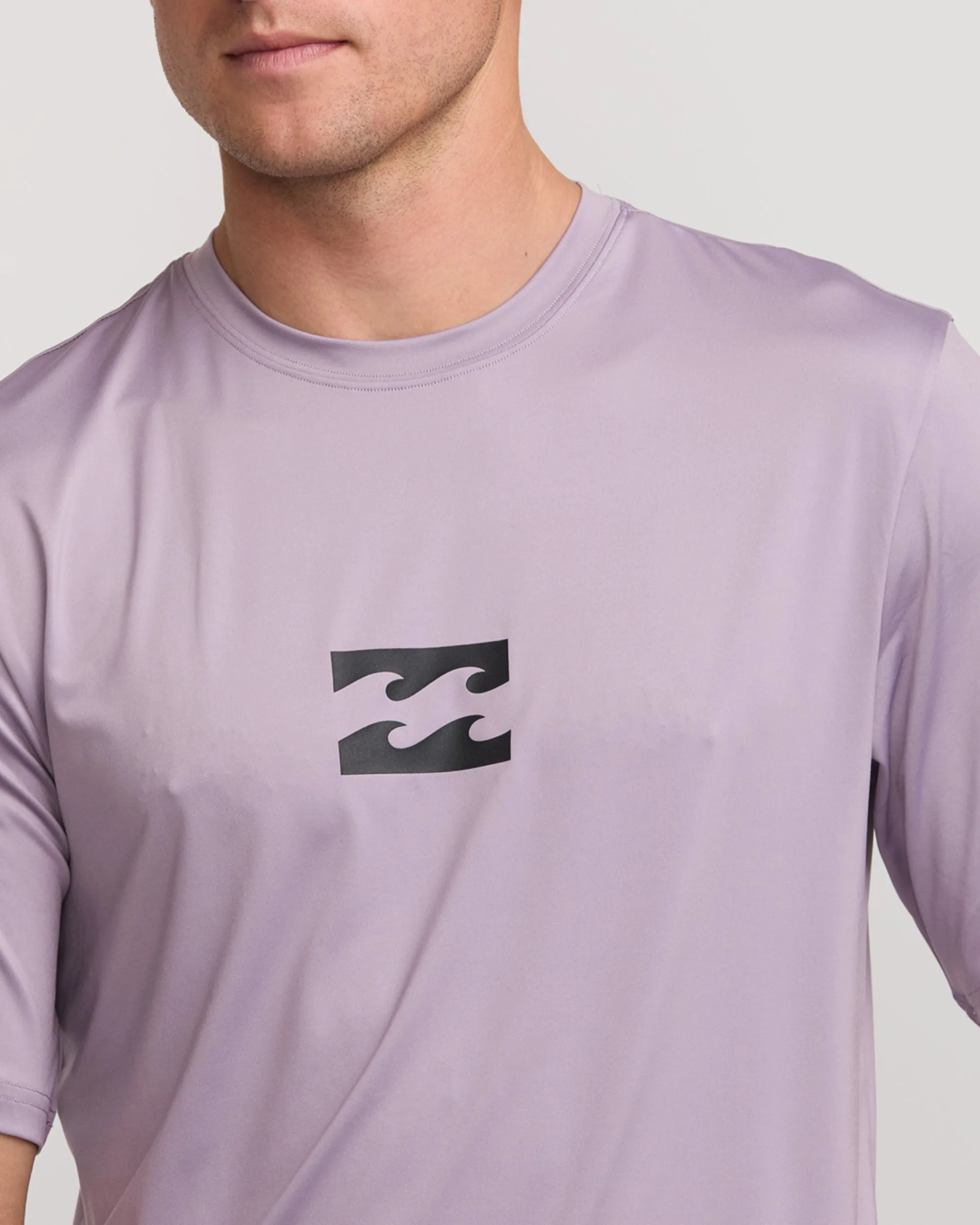 All Day Wave Short Sleeve Rashguard - Light Purple Billabong