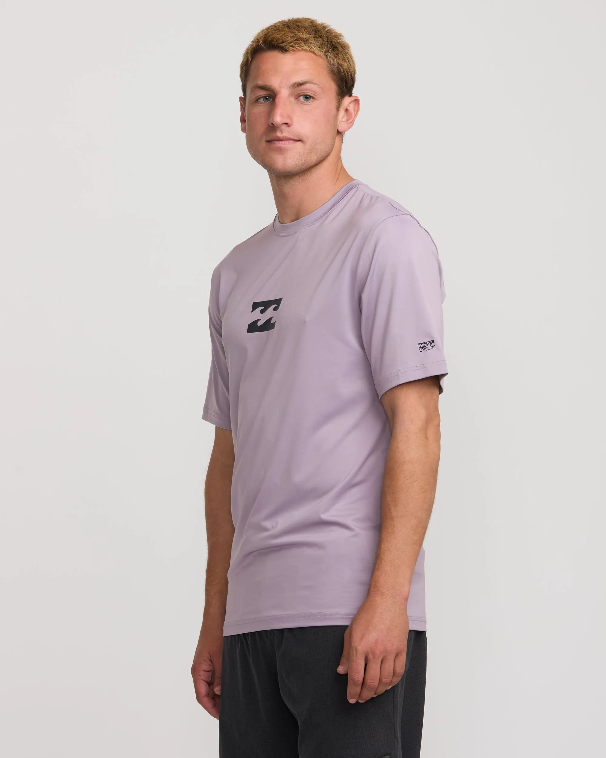 All Day Wave Short Sleeve Rashguard - Light Purple Billabong