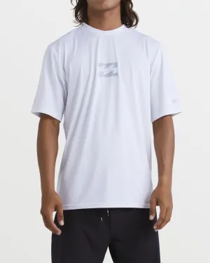 All Day Wave Short Sleeve Rashguard - White Billabong