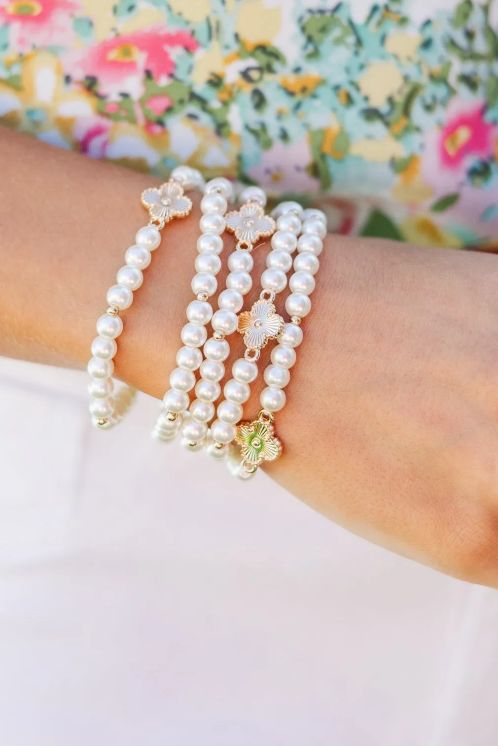 All Over Cream White Bracelet