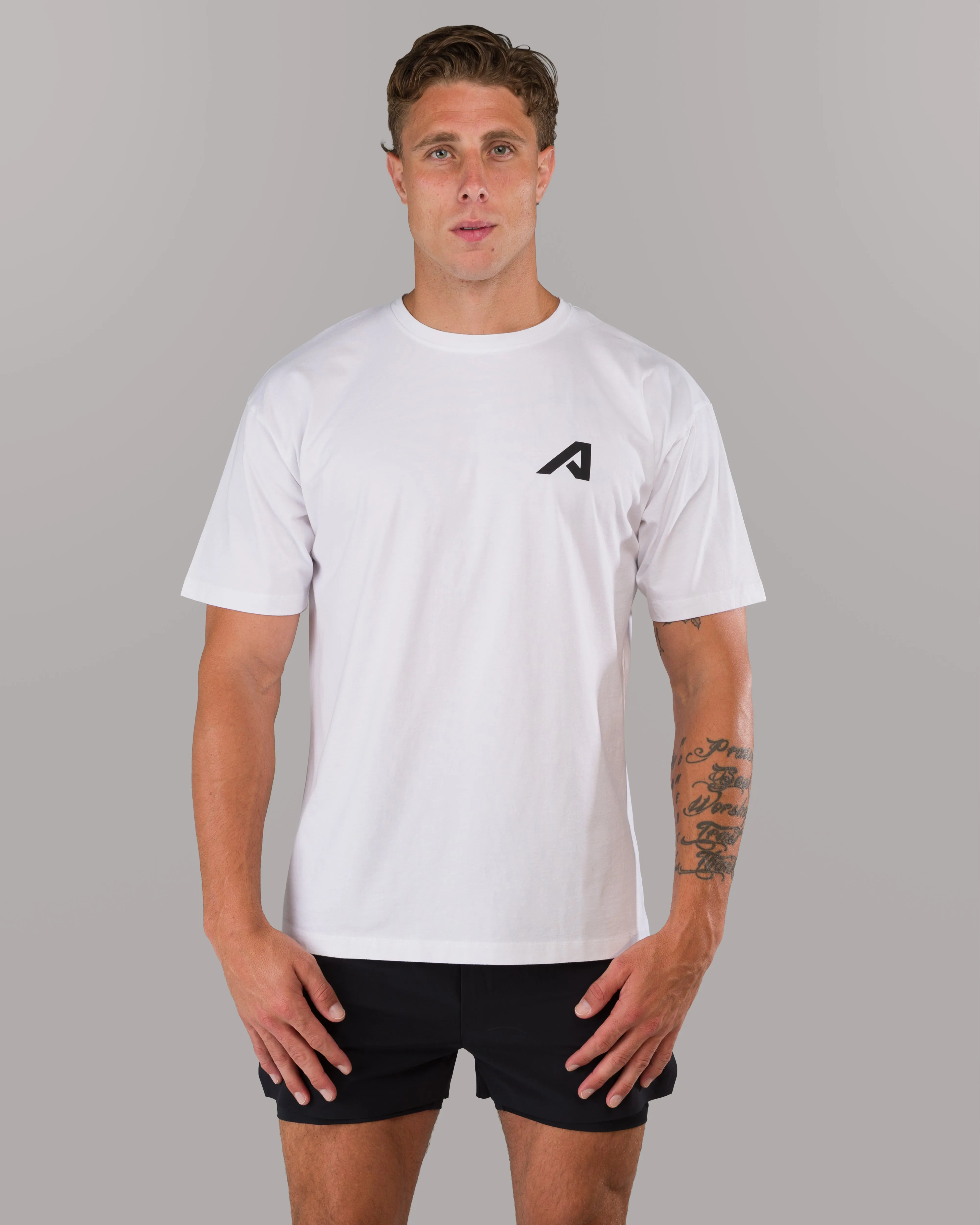 Alpha Tee - White Alphalete Athletics