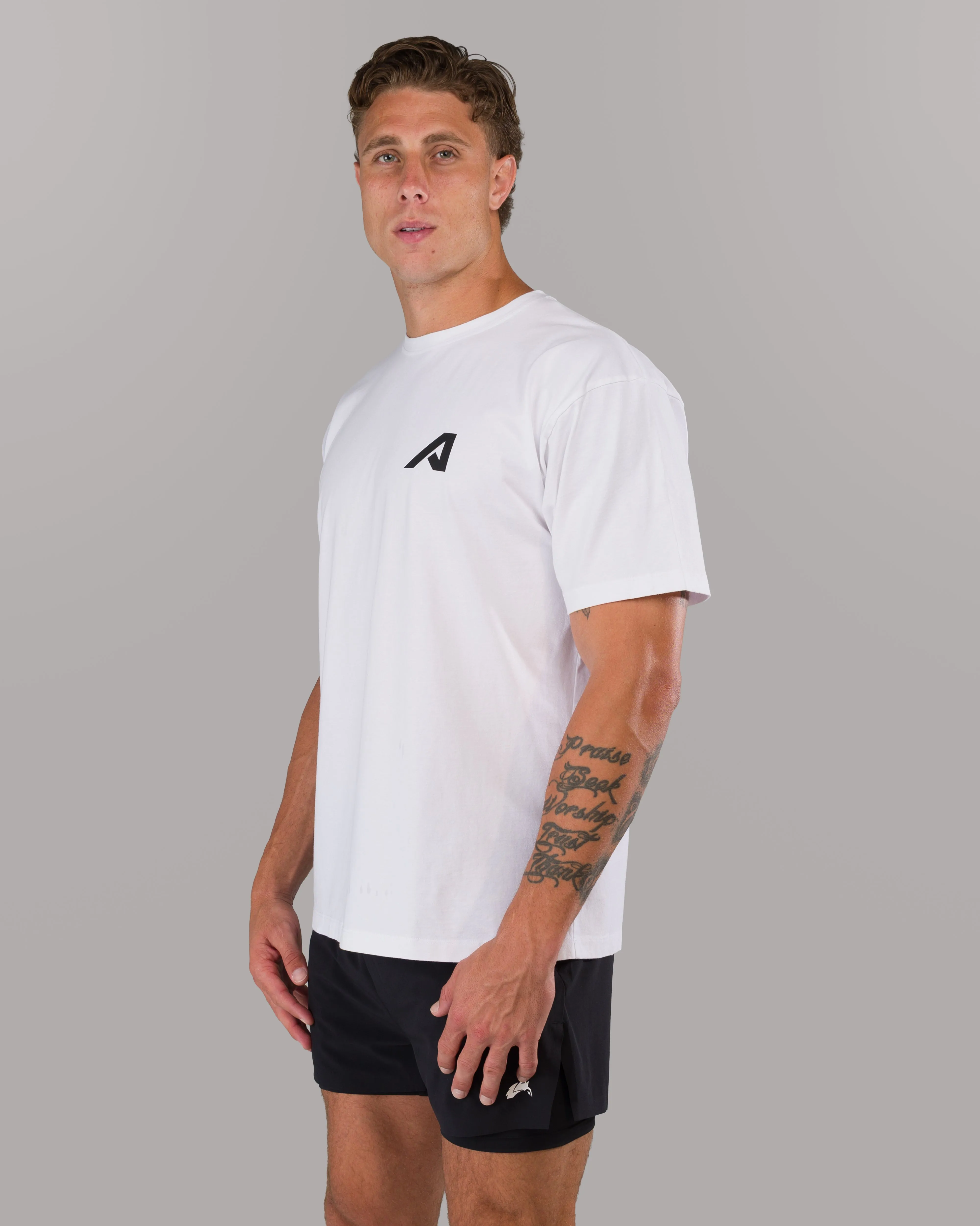 Alpha Tee - White Alphalete Athletics