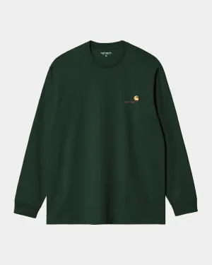 American Script Long Sleeve T-Shirt | Conifer Carhartt WIP