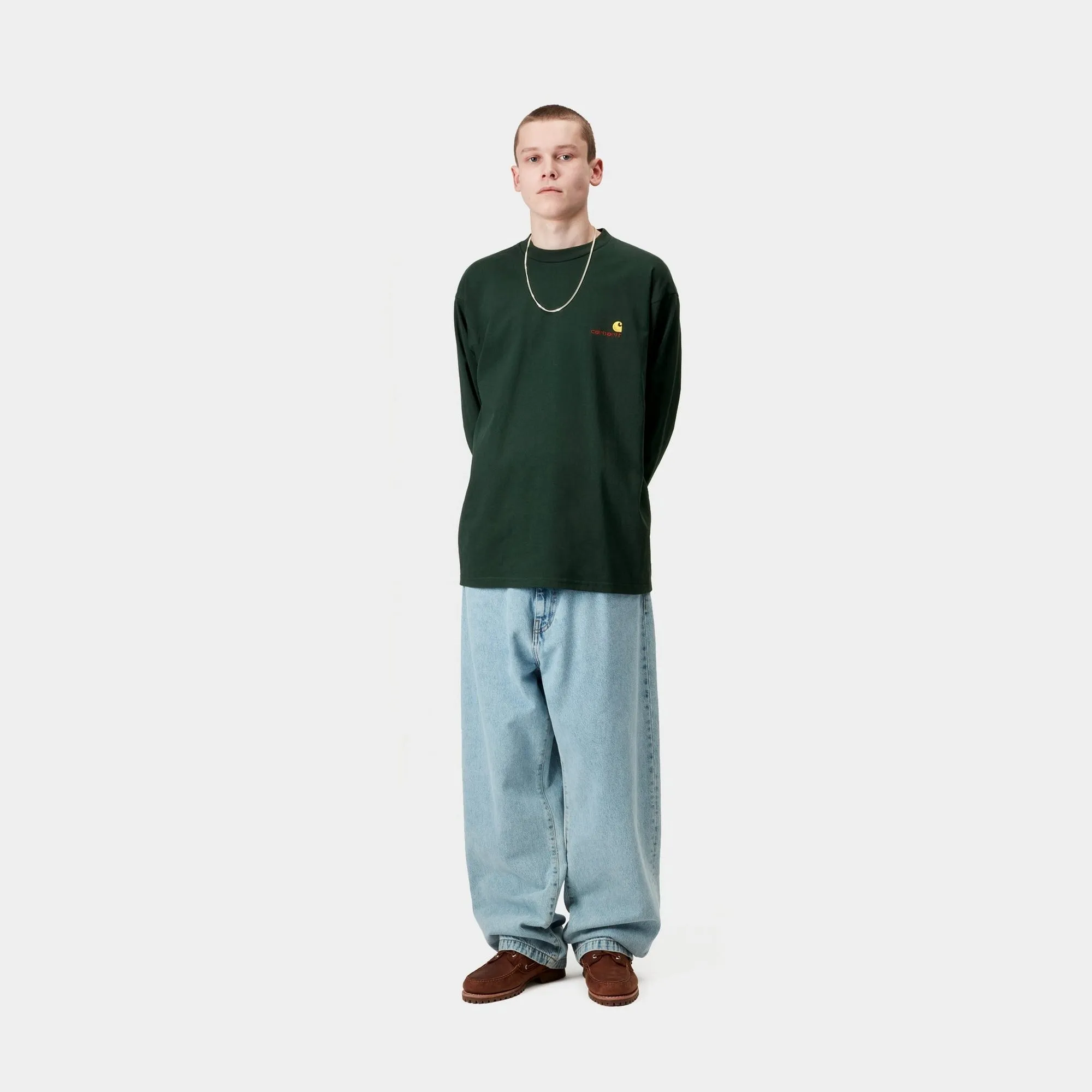 American Script Long Sleeve T-Shirt | Conifer Carhartt WIP