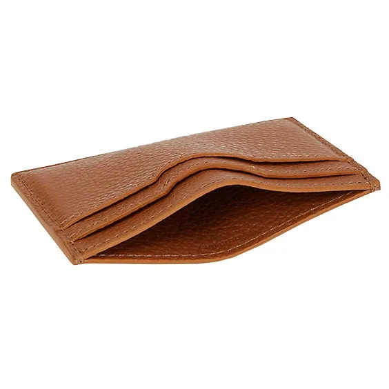 Amiri Brown Leather Logo Cardholder