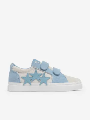Amiri Kids Leather Sunset Skate Low Trainers in Blue
