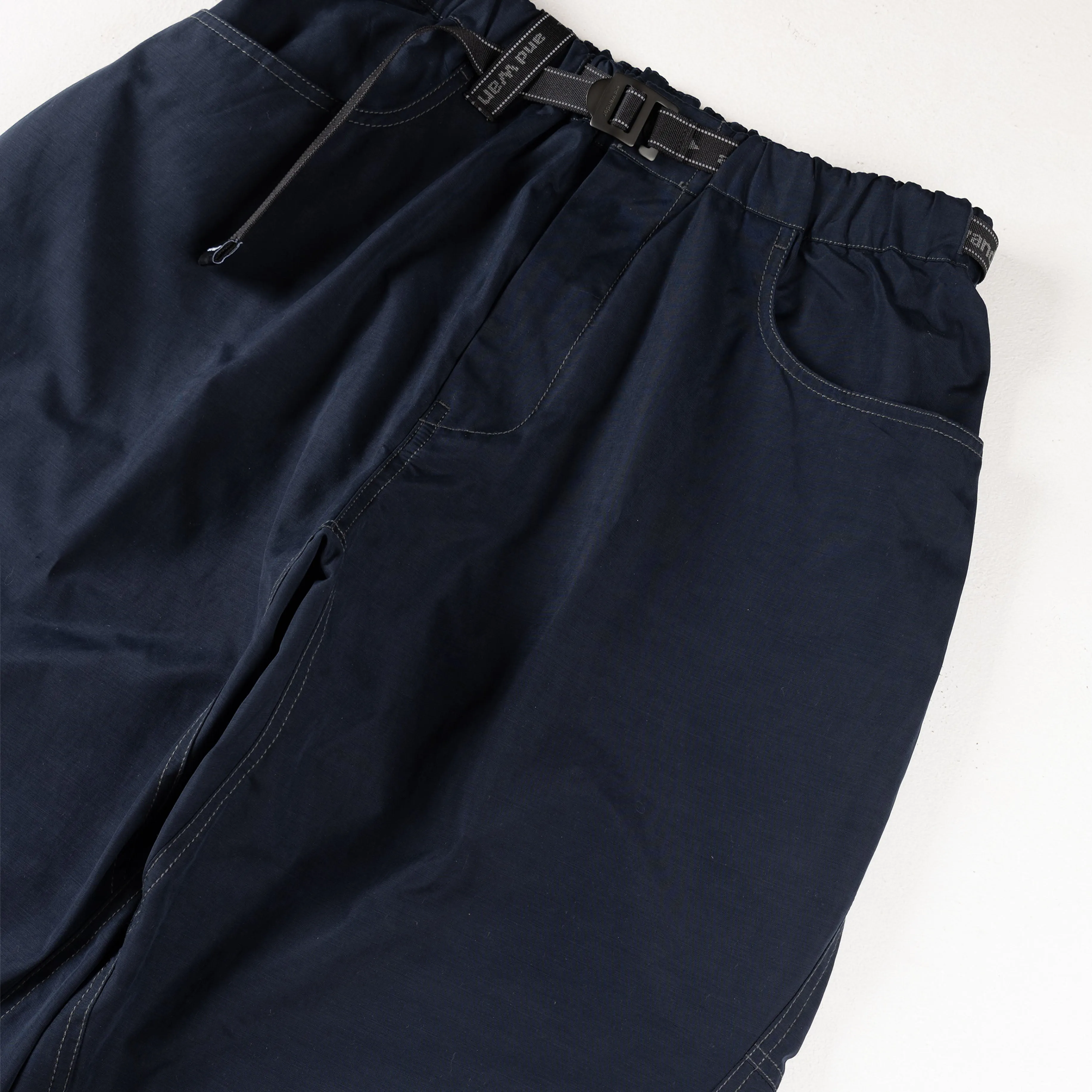 And Wander High Count Cloth Wide Pants Navy