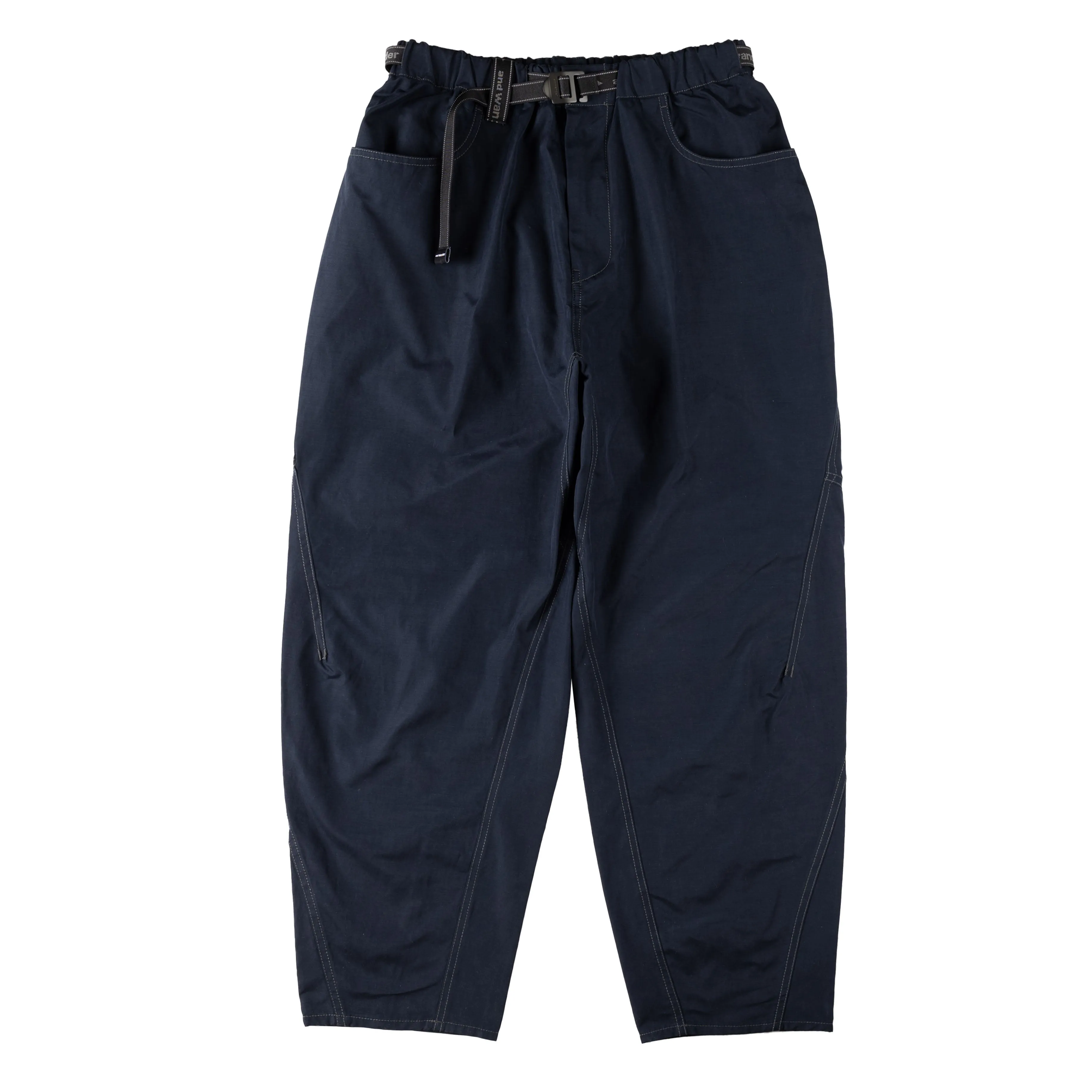 And Wander High Count Cloth Wide Pants Navy