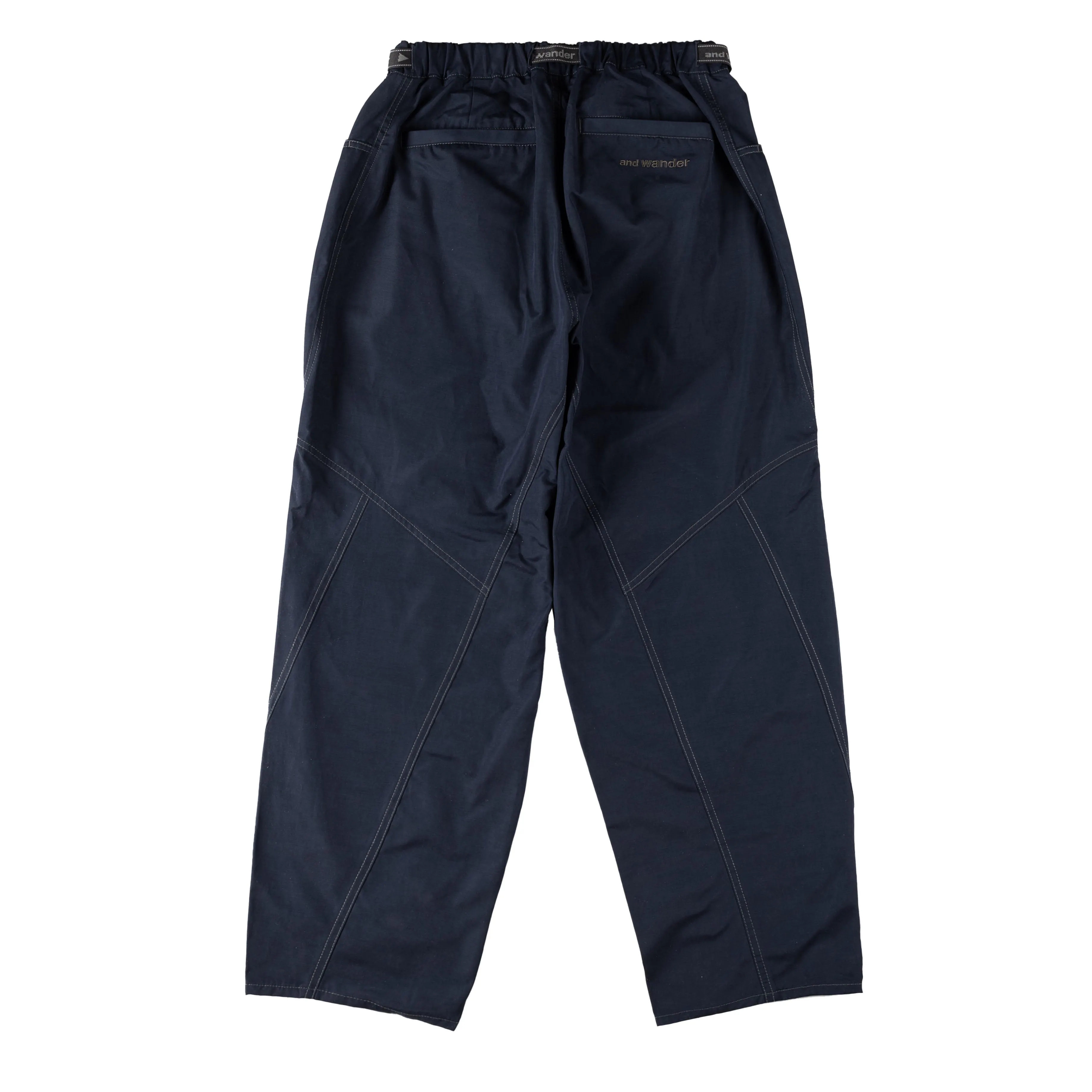 And Wander High Count Cloth Wide Pants Navy