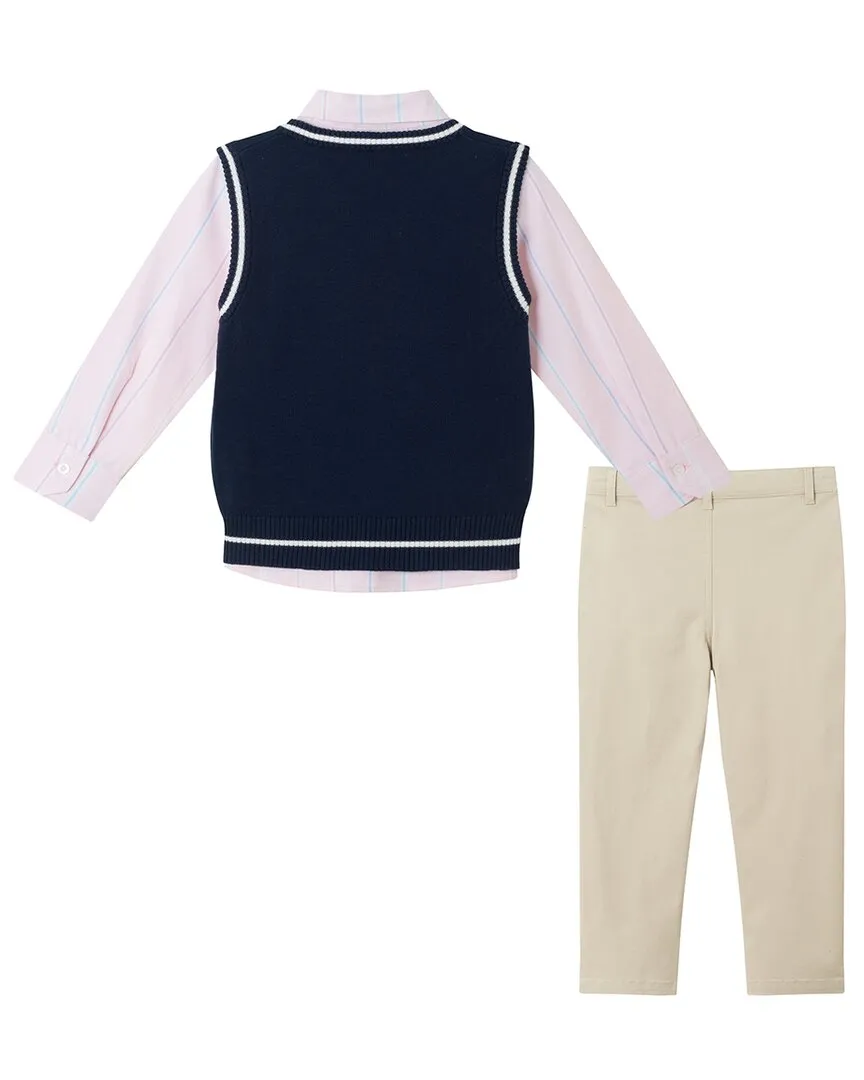 Andy & Evan Sweater Vest Oxford Button-Down Shirt Set