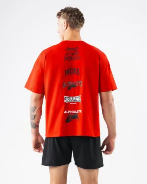 Anniversary Tee - Formula Red Alphalete Athletics
