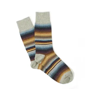 Anonymous Ism Sarape Stripes Crew Blue Grey