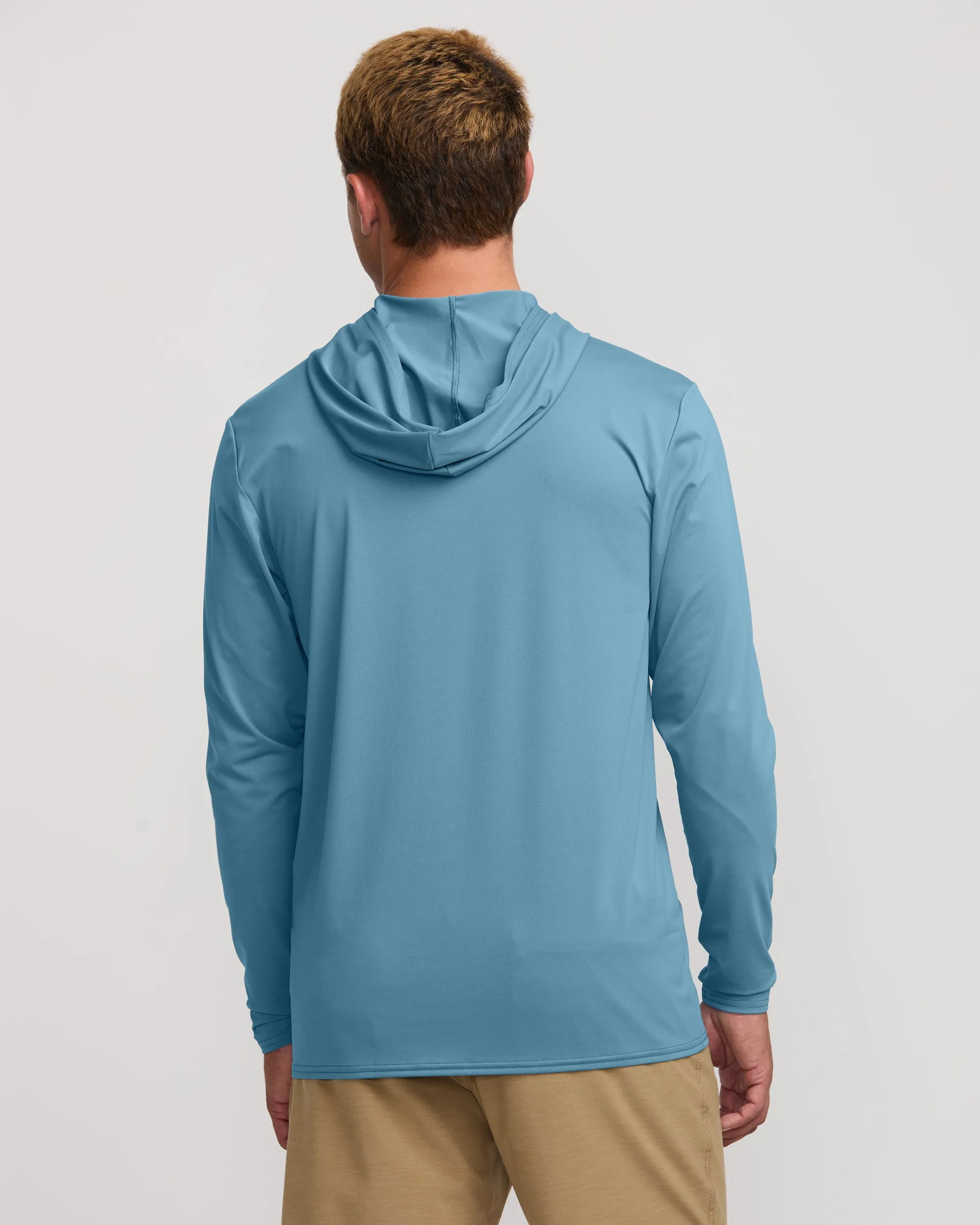 Arch Mesh Long Sleeve Hooded Surf Tee - Bay Blue Billabong