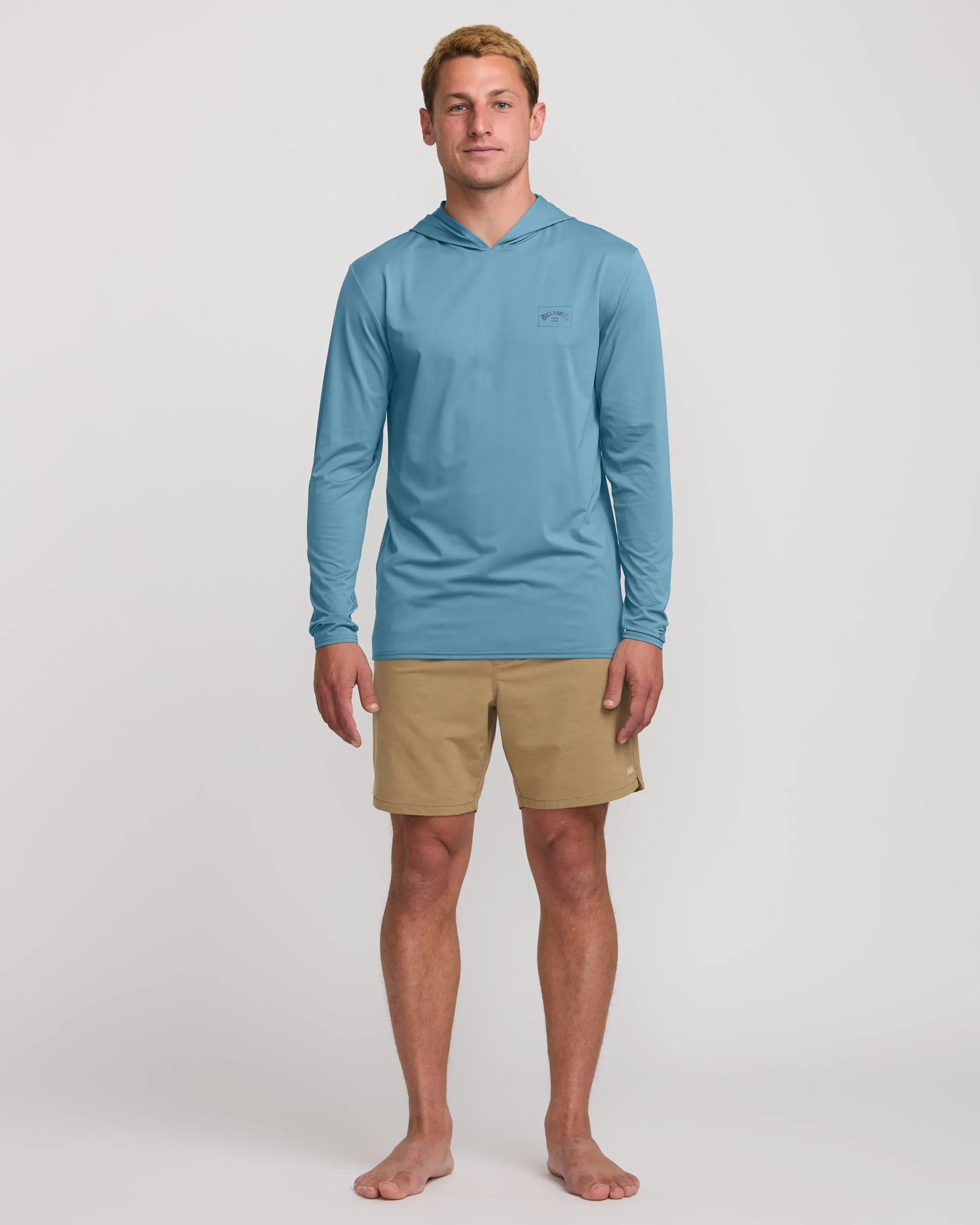 Arch Mesh Long Sleeve Hooded Surf Tee - Bay Blue Billabong