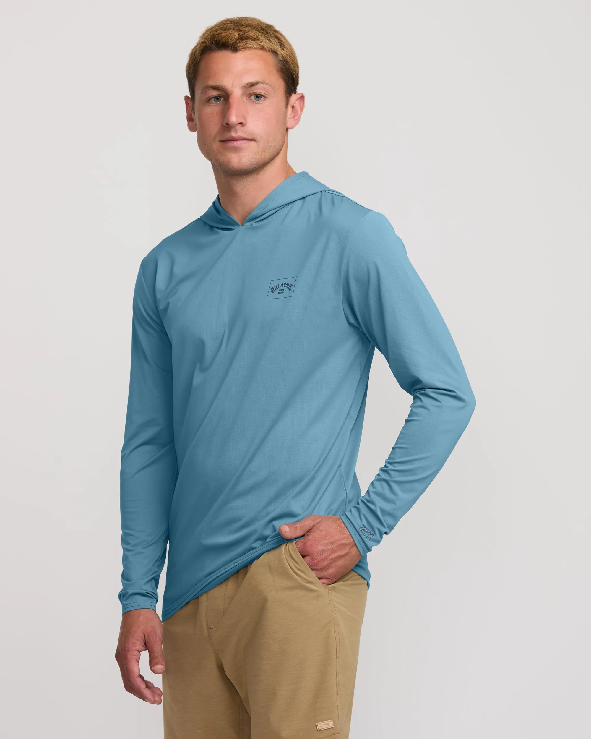 Arch Mesh Long Sleeve Hooded Surf Tee - Bay Blue Billabong