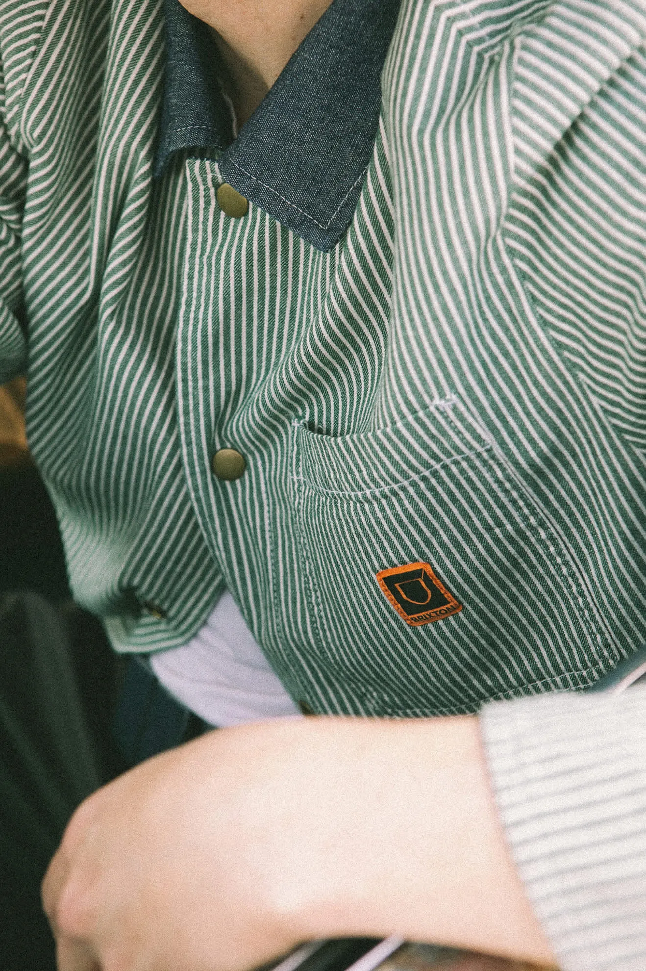 Assembly Reversible Chore Jacket - Indigo/Pine Needle/Whitecap Brixton