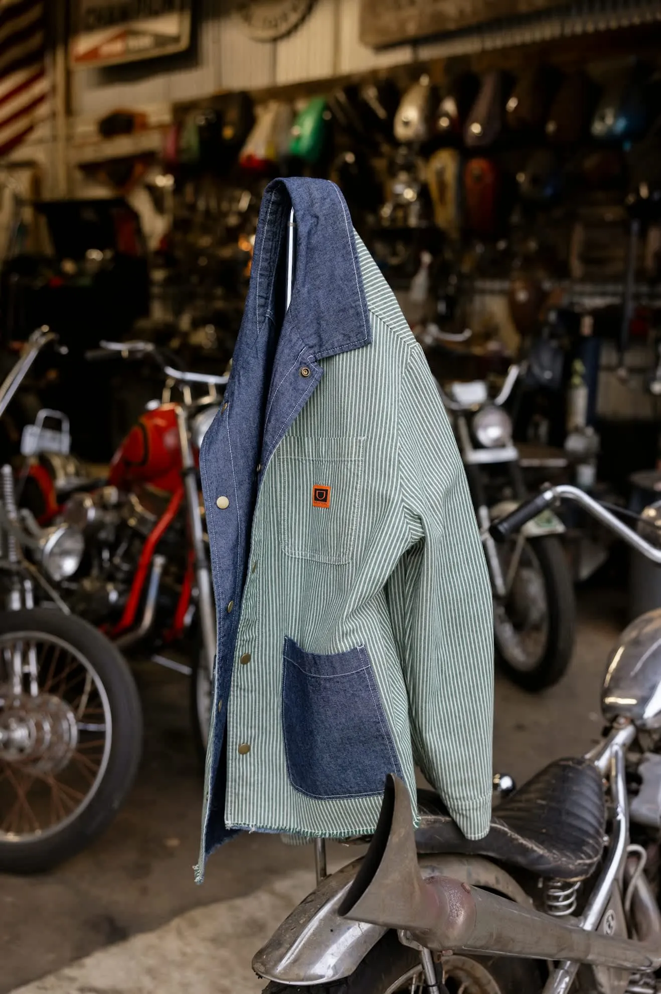 Assembly Reversible Chore Jacket - Indigo/Pine Needle/Whitecap Brixton