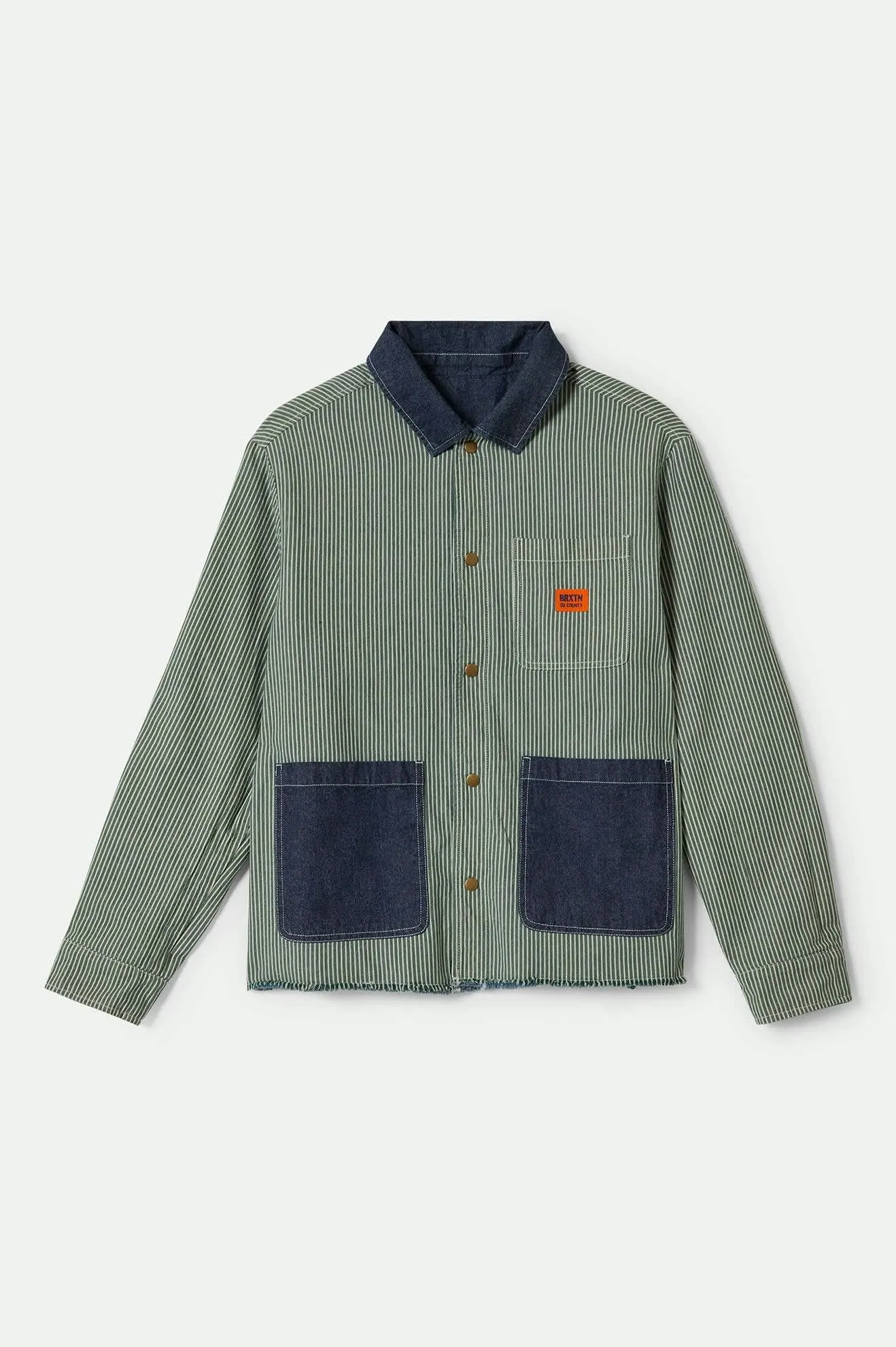 Assembly Reversible Chore Jacket - Indigo/Pine Needle/Whitecap Brixton