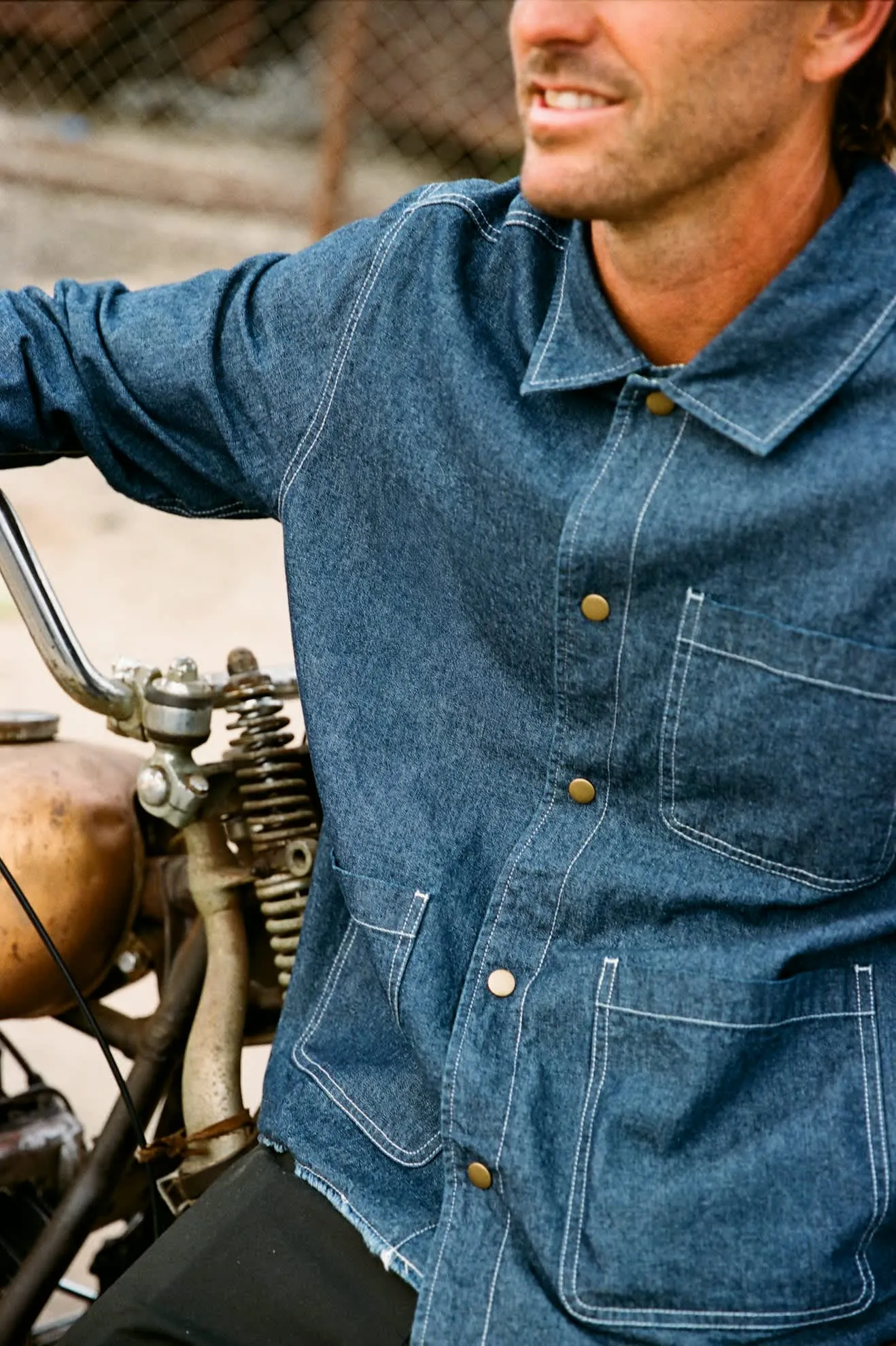 Assembly Reversible Chore Jacket - Indigo/Pine Needle/Whitecap Brixton