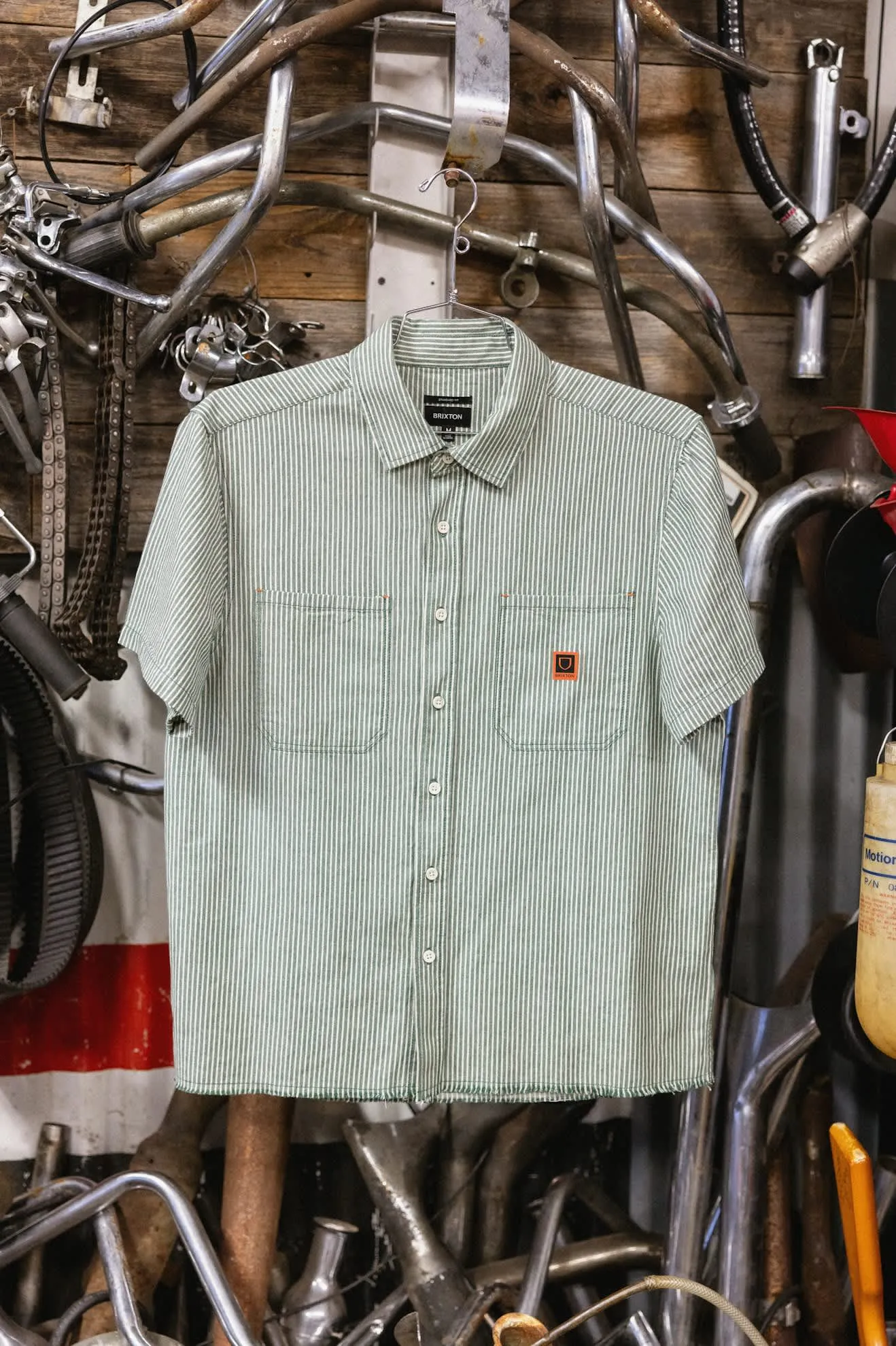 Assembly S/S Shirt - Pine Needle/Whitecap Brixton