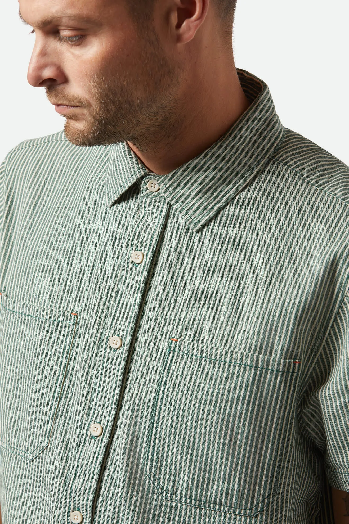 Assembly S/S Shirt - Pine Needle/Whitecap Brixton