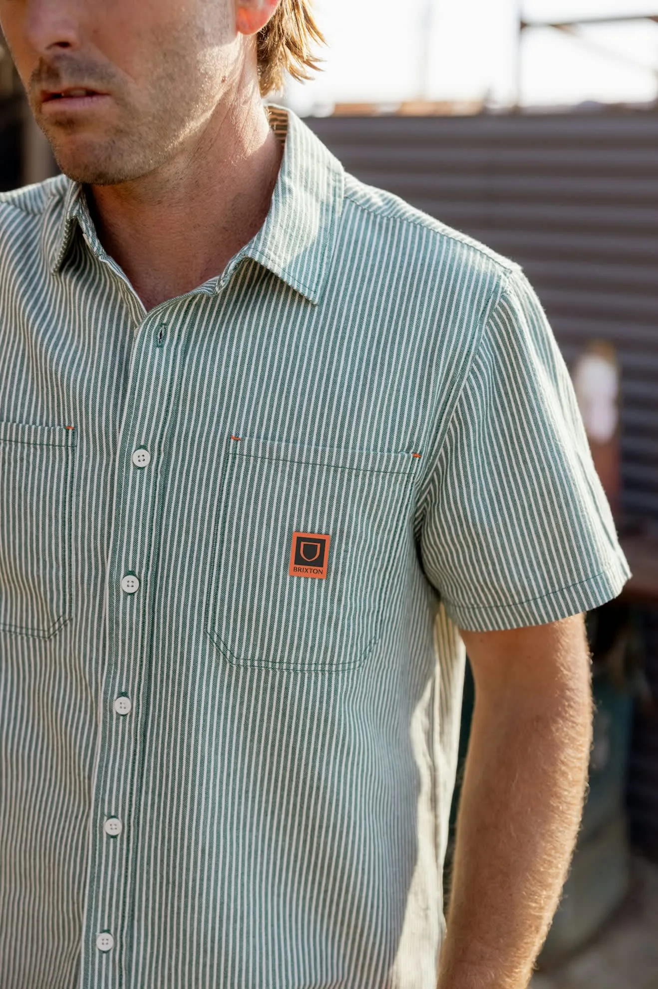 Assembly S/S Shirt - Pine Needle/Whitecap Brixton