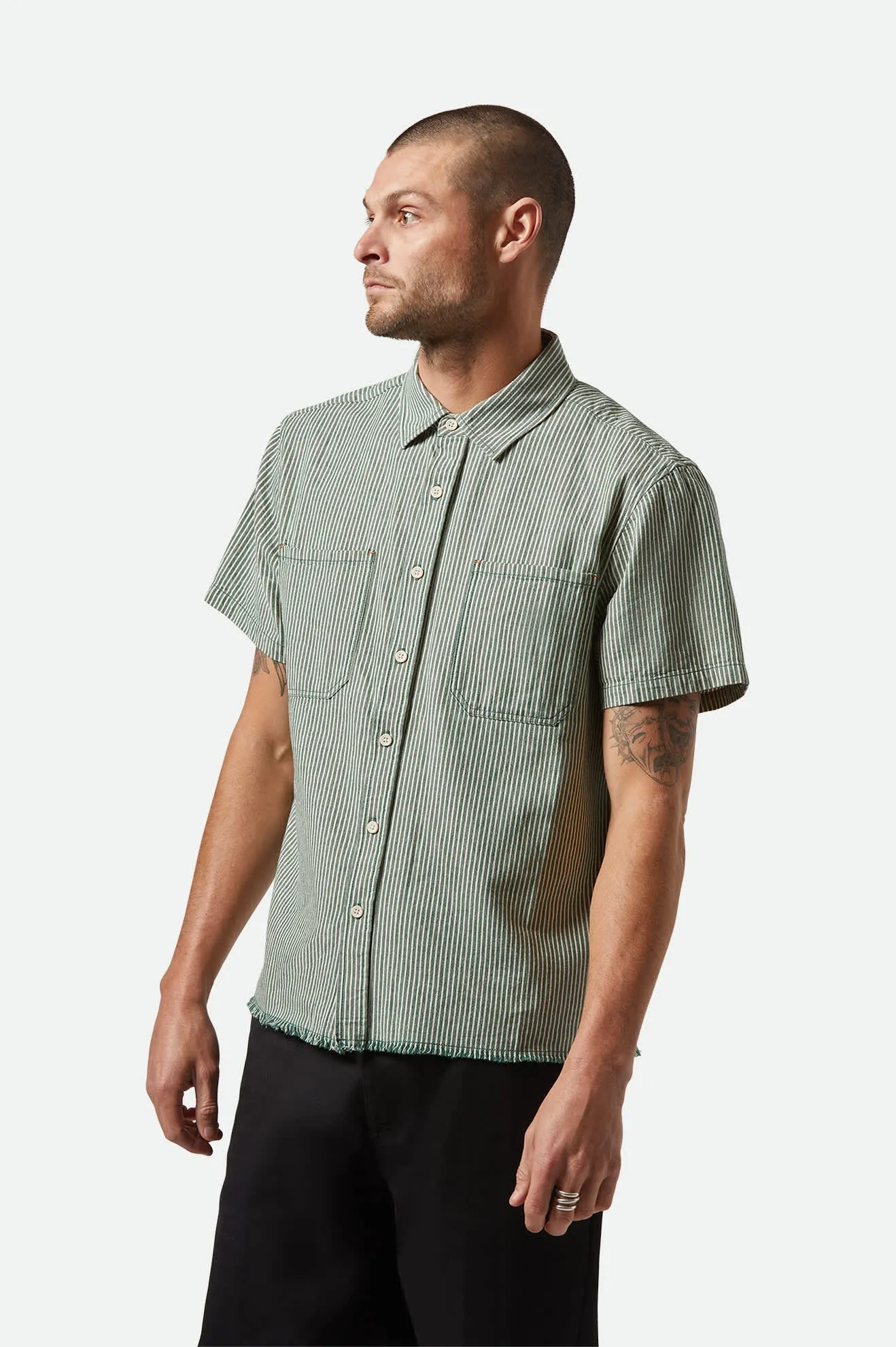 Assembly S/S Shirt - Pine Needle/Whitecap Brixton