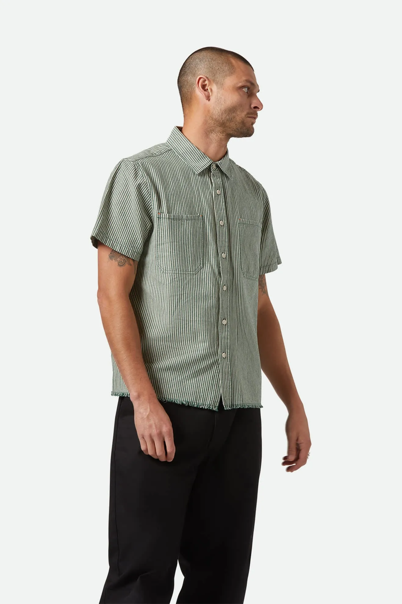 Assembly S/S Shirt - Pine Needle/Whitecap Brixton