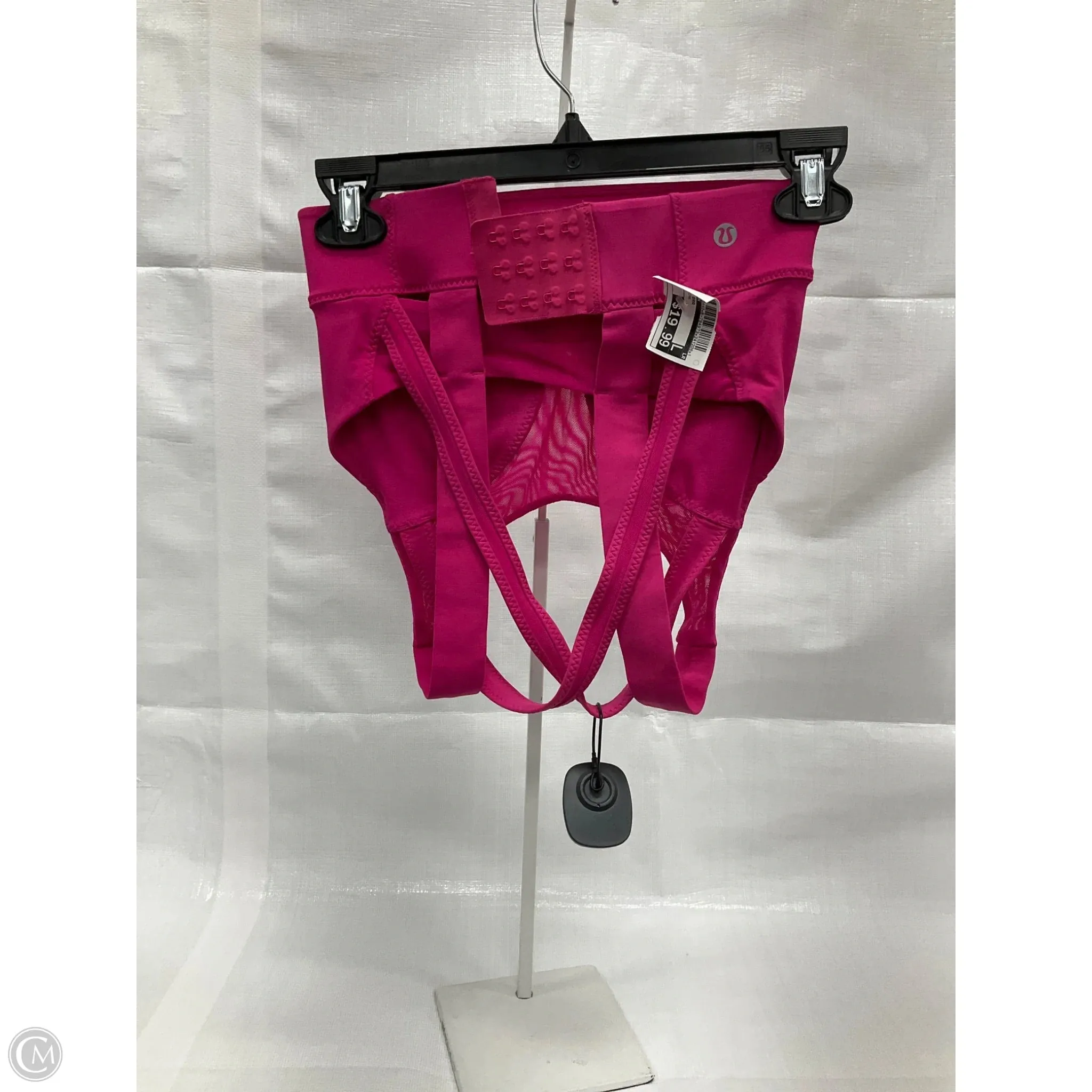 Athletic Bra By Lululemon In Black & Pink, Size: 4