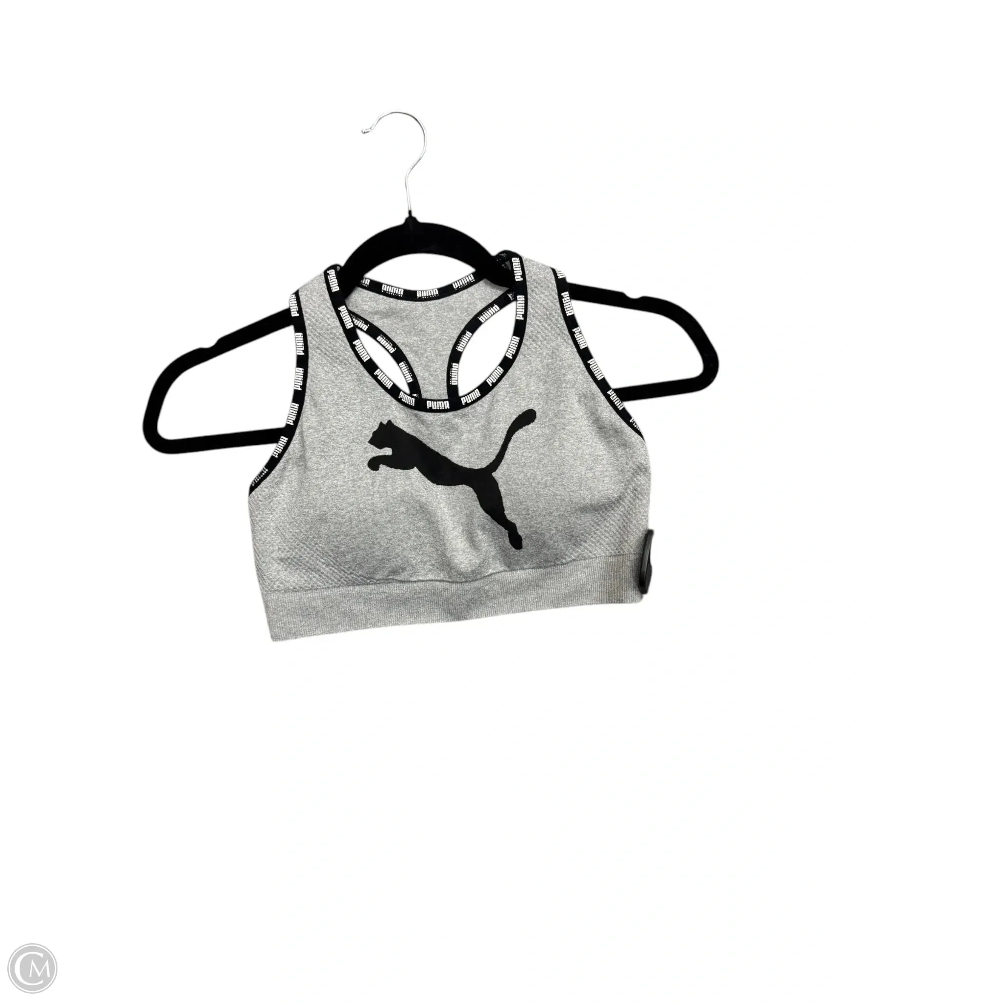 Athletic Bra By Puma In Grey, Size: Sp
