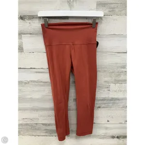 Athletic Capris By Lululemon In Orange, Size: 4